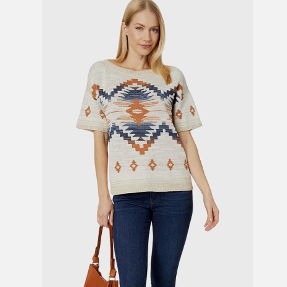 Pendleton Beige and Brown Knit Sweater